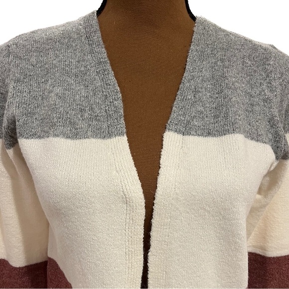 Market & Spruce Striped Cardigan with Pockets - Small - NWT - Picture 2 of 5